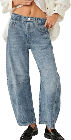 Baggy Jeans for Women Y2K High Street Boyfriend Pants Vintage Low Rise Jeans Aesthetic Clothing Hiphop Streetwear