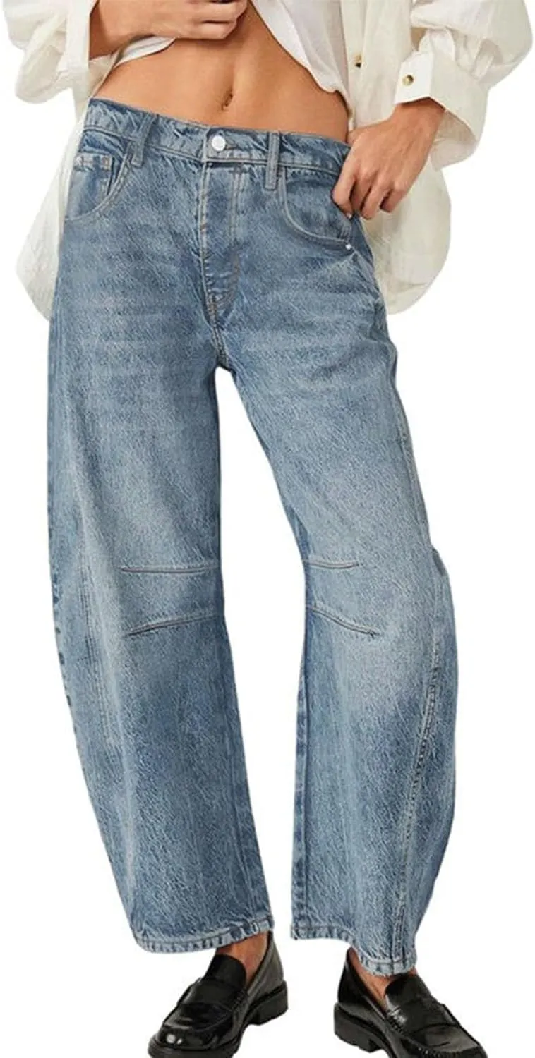 Baggy Jeans for Women Y2K High Street Boyfriend Pants Vintage Low Rise Jeans Aesthetic Clothing Hiphop Streetwear