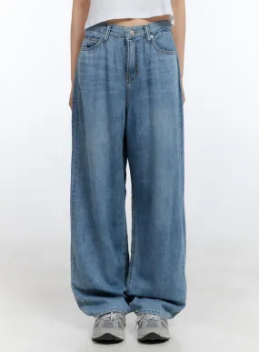 Bess Washed Denim Baggy Jeans CG413