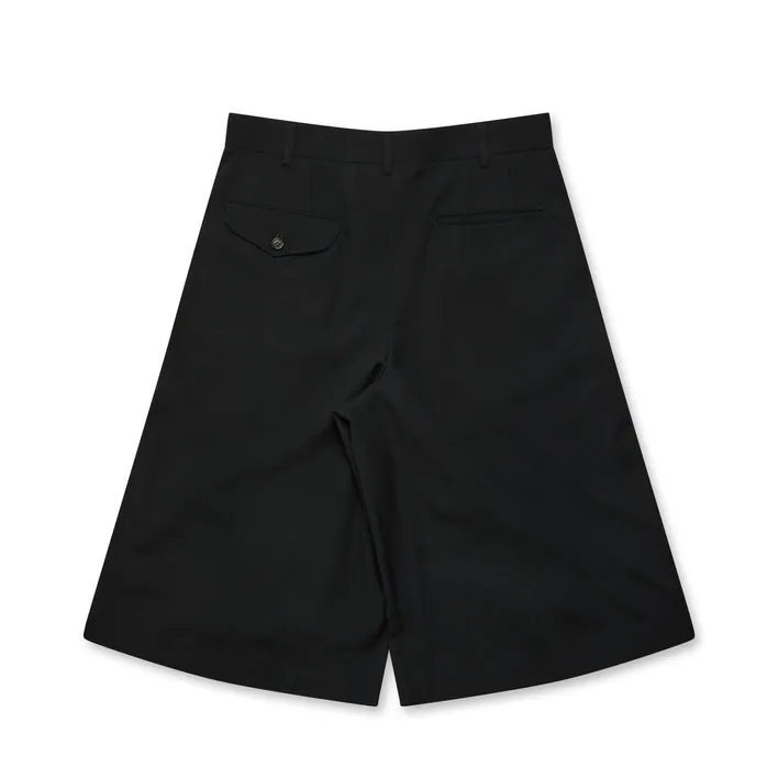BLACK Comme Des Garçons Wide Leg Shorts (Black)