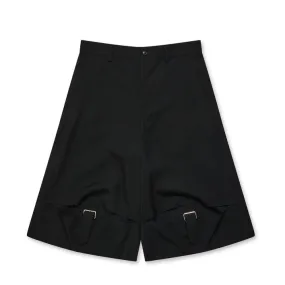 BLACK Comme Des Garçons Wide Leg Shorts (Black)