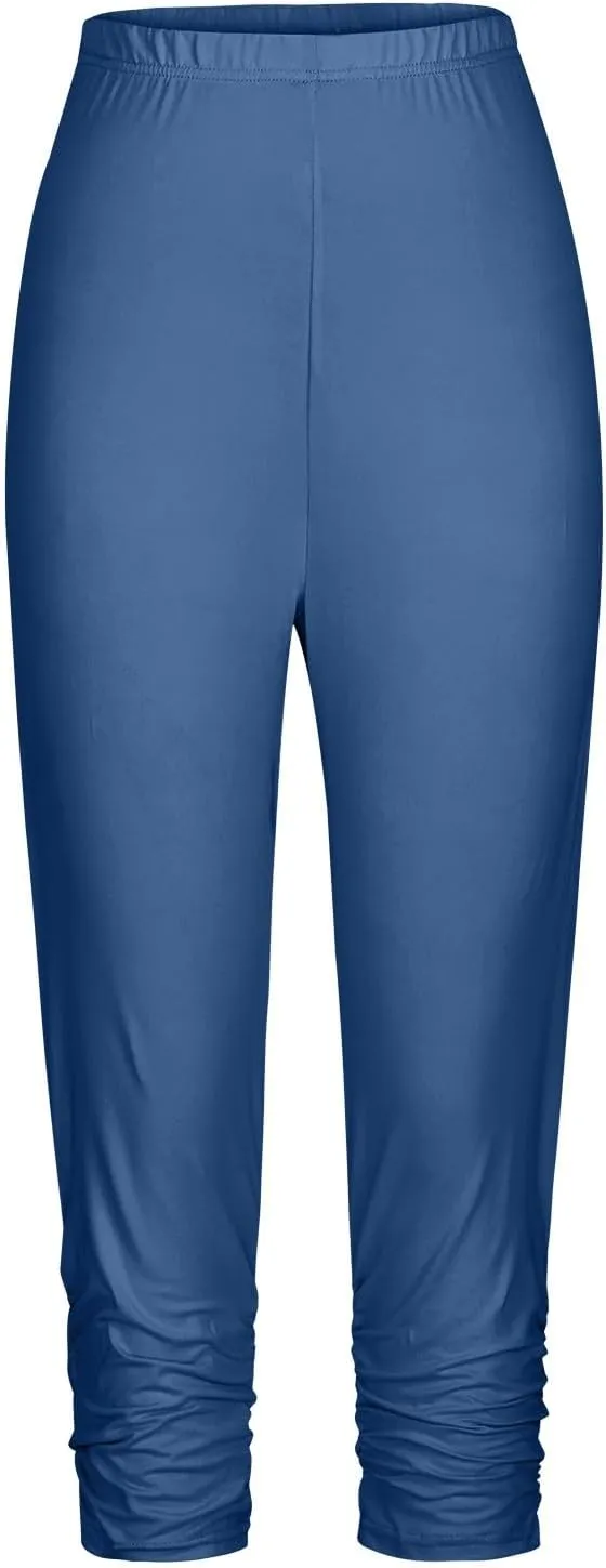 Capri Pants for Women 2025 Summer Casual Capri Leggings Stretch Slimming Workout Yoga Pants Plus Size Leggings