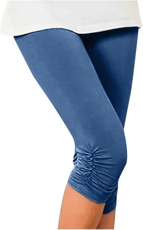 Capri Pants for Women 2025 Summer Casual Capri Leggings Stretch Slimming Workout Yoga Pants Plus Size Leggings