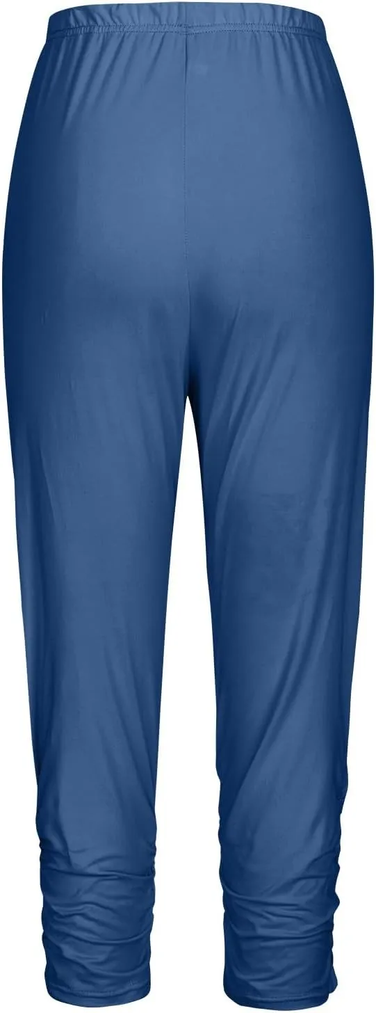 Capri Pants for Women 2025 Summer Casual Capri Leggings Stretch Slimming Workout Yoga Pants Plus Size Leggings
