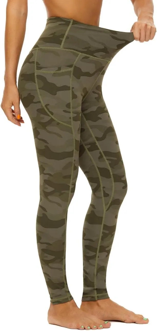 ccko High Waisted Leggings for Women with Pockets, Womens Yoga Pants Stretch Workout Leggings Tummy Control
