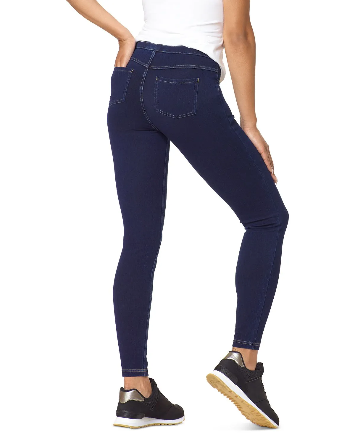 Classic Stretch Denim Leggings, Regular & Plus Sizes Hue