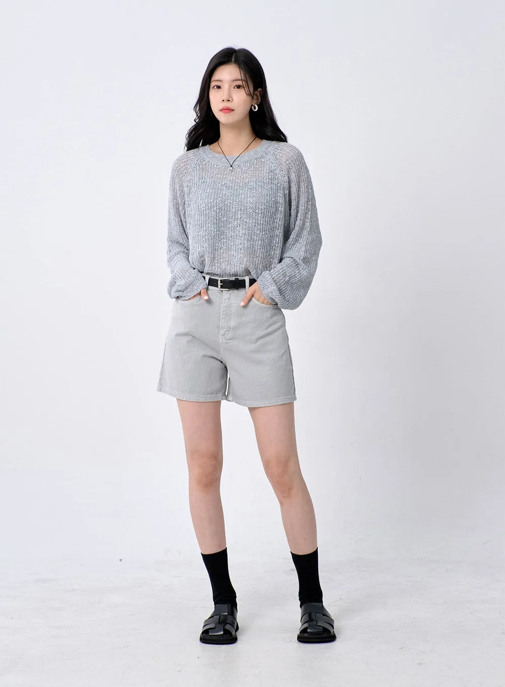 Color Wide Cotton Shorts OA303