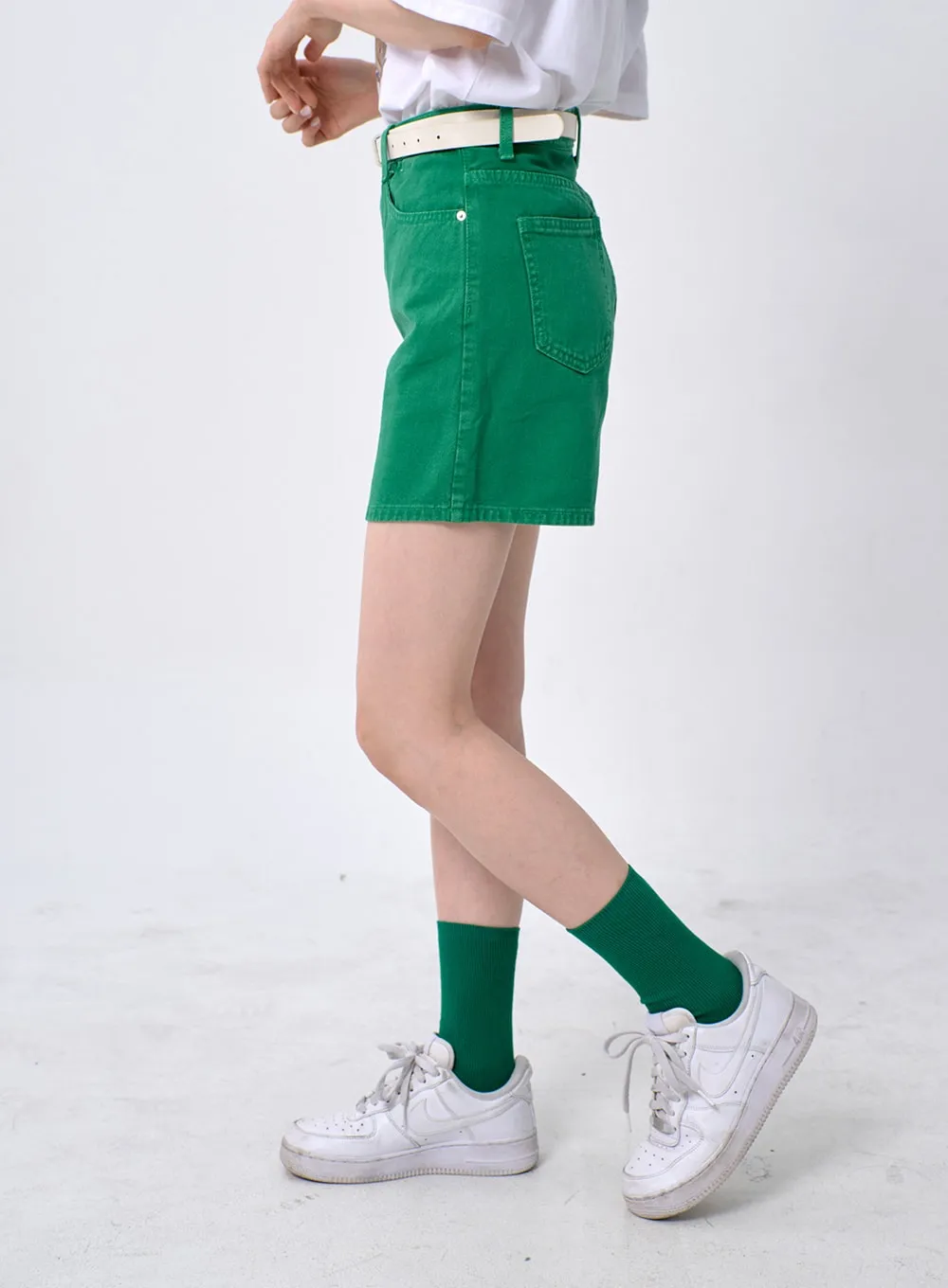 Color Wide Cotton Shorts OA303