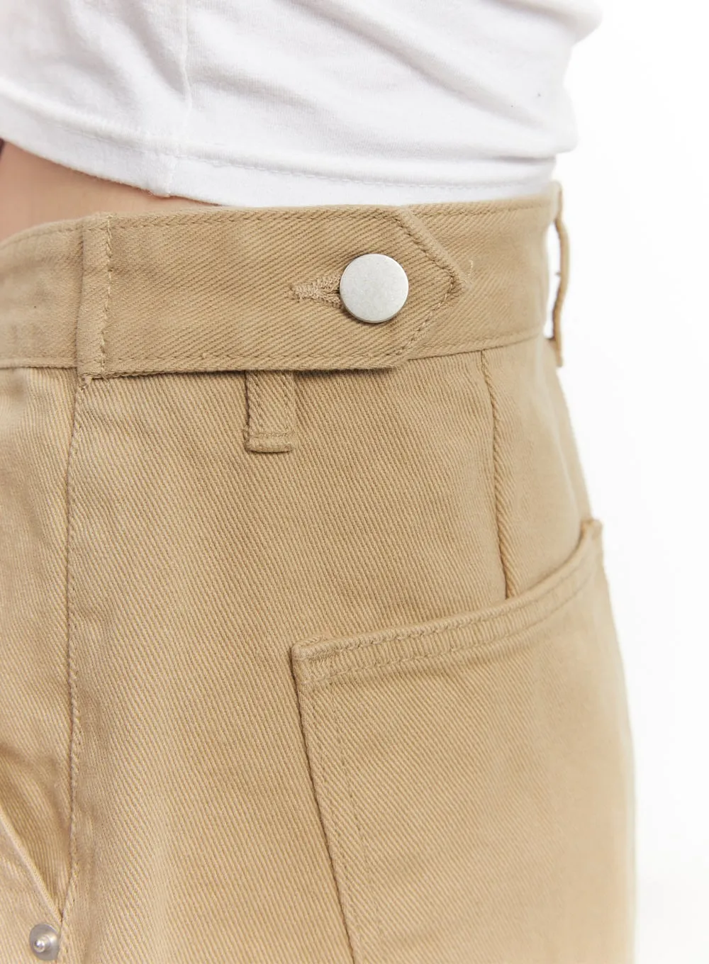 Cotton Pintuck Wide-Fit Shorts CA523