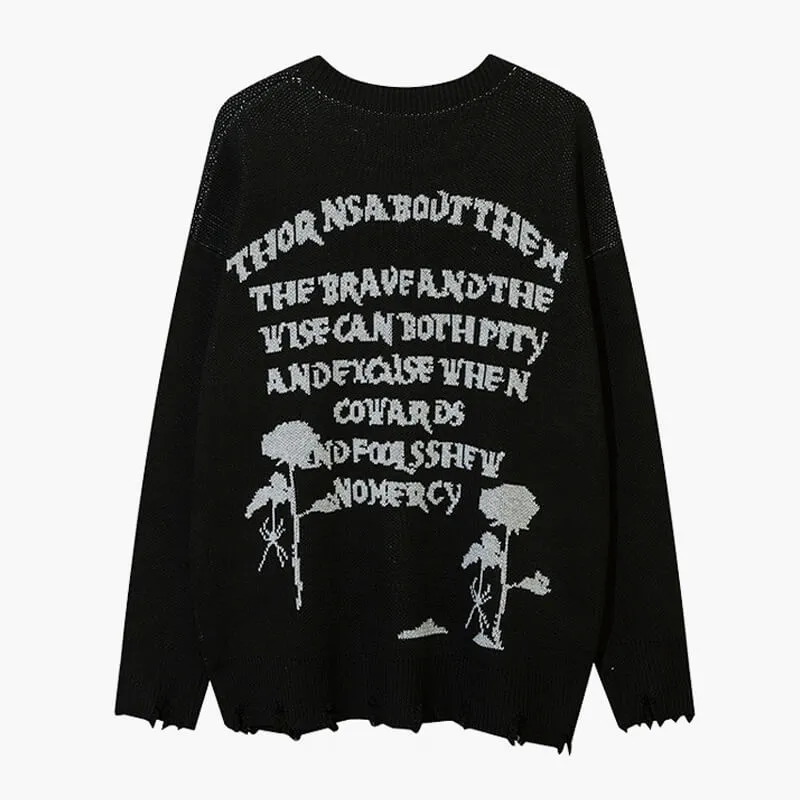Dark Grunge Sweater Thorns About Them