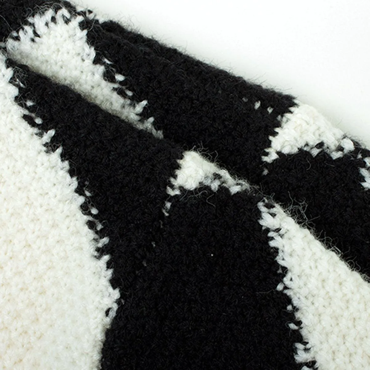 Diamond Pattern Asymmetric Collar Sweater