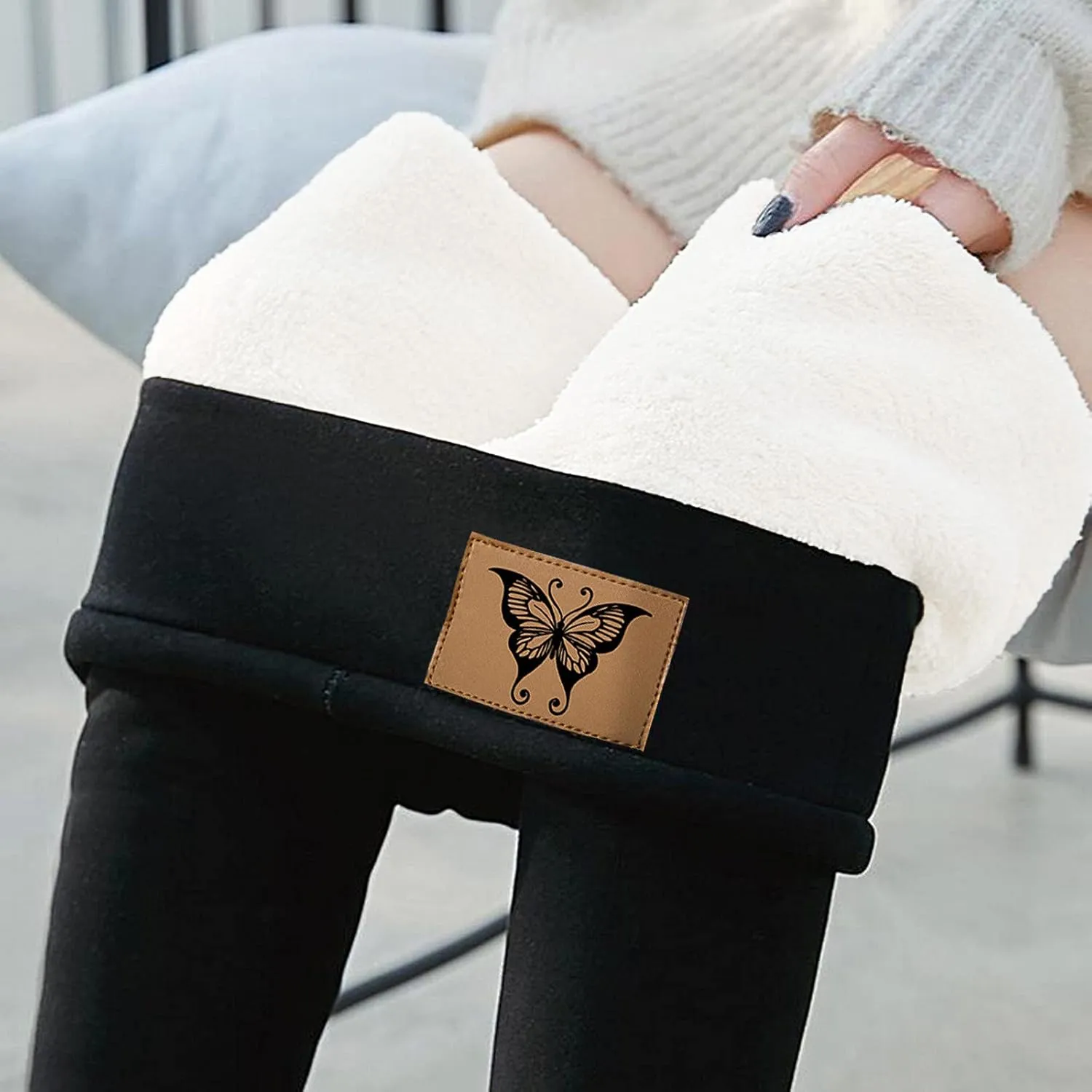 Fleece Lined Leggings Women Stretch Casual Pants Winter Warm Jogger Cold Weather High Waisted Workout Leggings