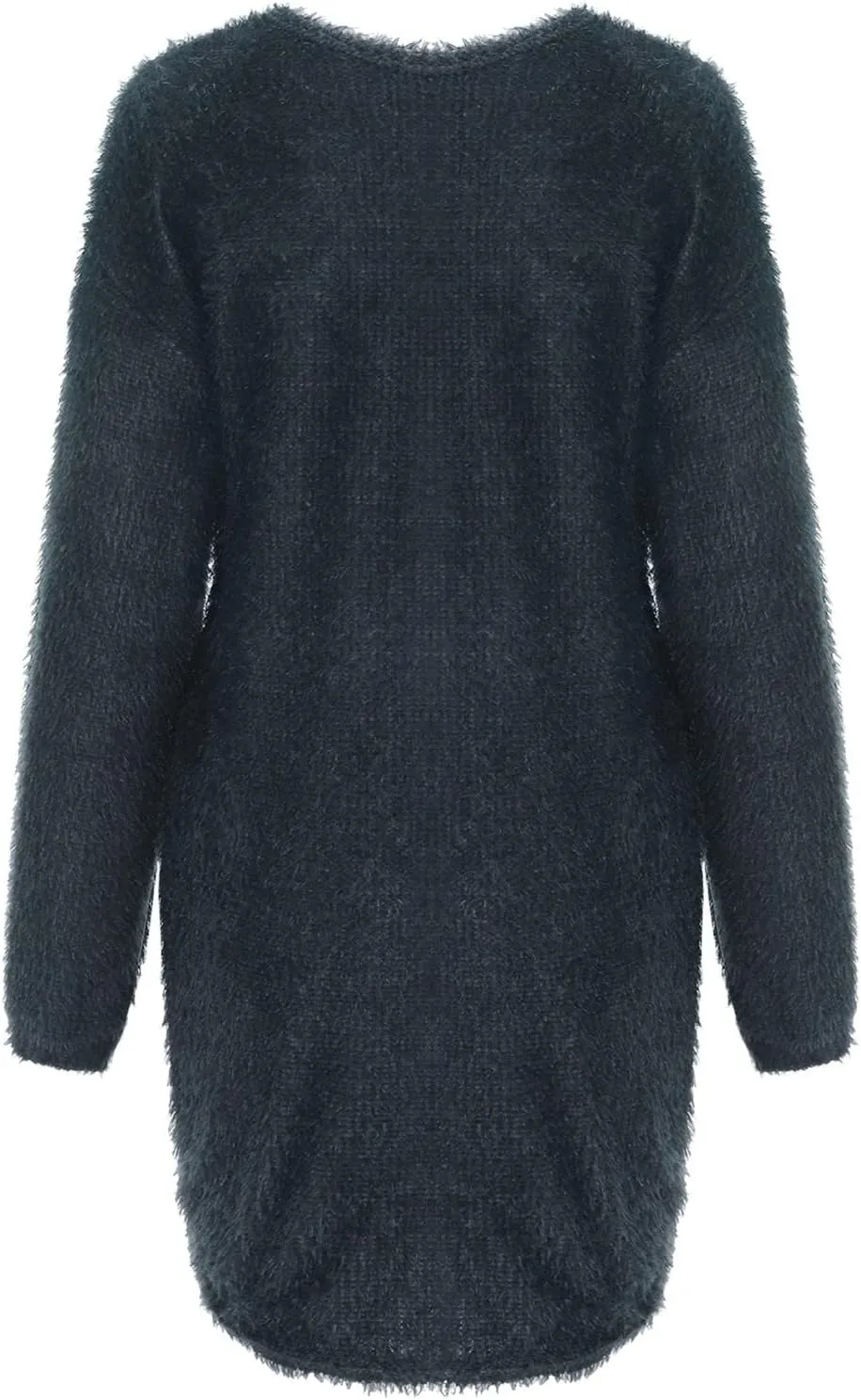 Furry Sweater Dress 2024 Women Fuzzy Fleece Sweatshirts Oversize Warm Winter Comfy Soft Plush Pullover Jumper Dresses