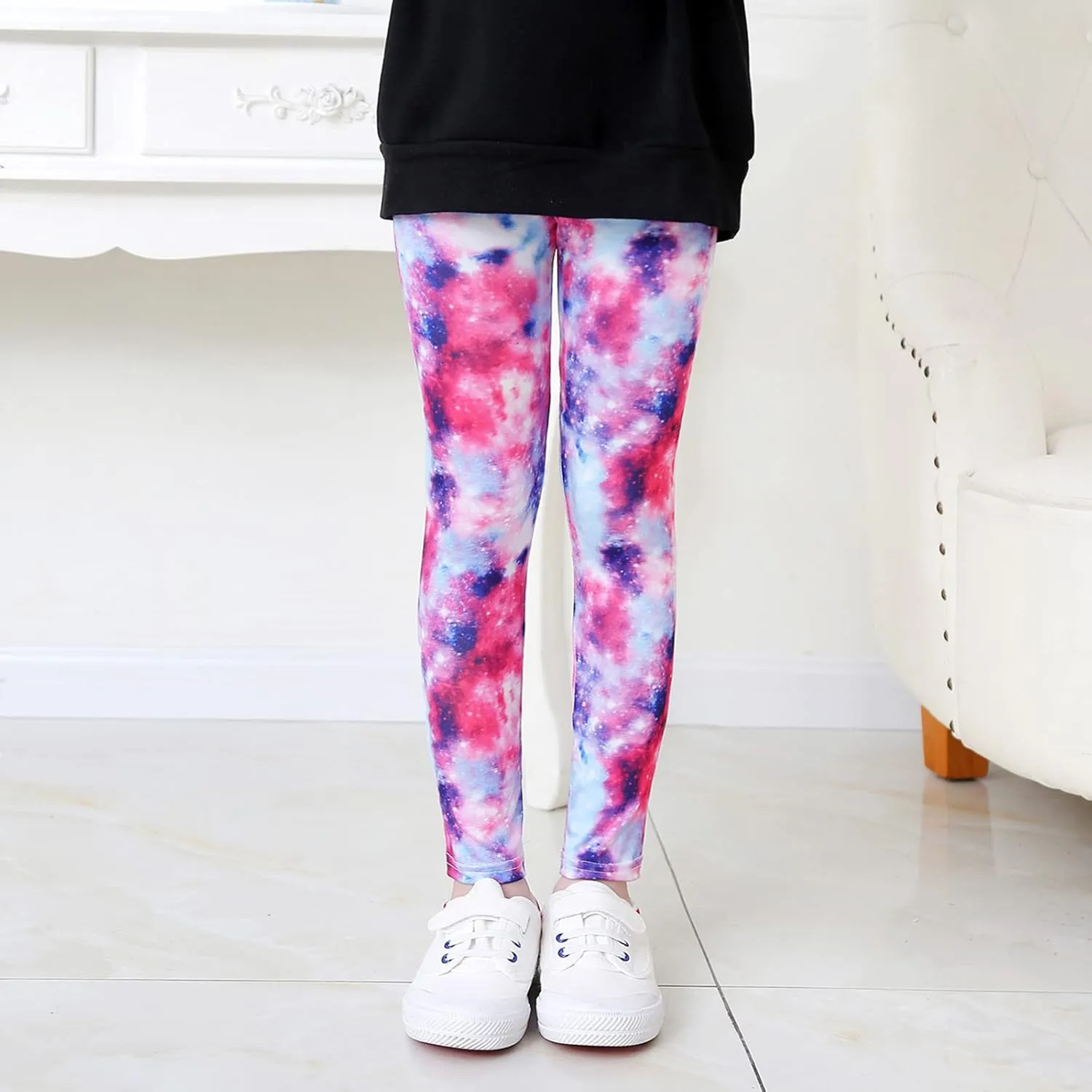 Girls' Leggings Kids High Waist Stretch Athletic Dance Yoga Pants Toddler Workout Active Leggings Fashion Streetwear