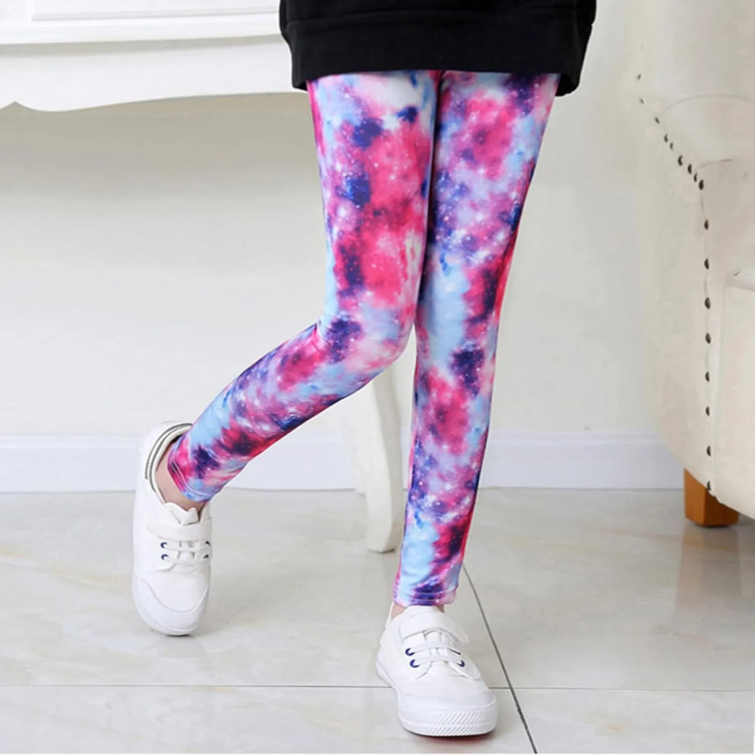 Girls' Leggings Kids High Waist Stretch Athletic Dance Yoga Pants Toddler Workout Active Leggings Fashion Streetwear