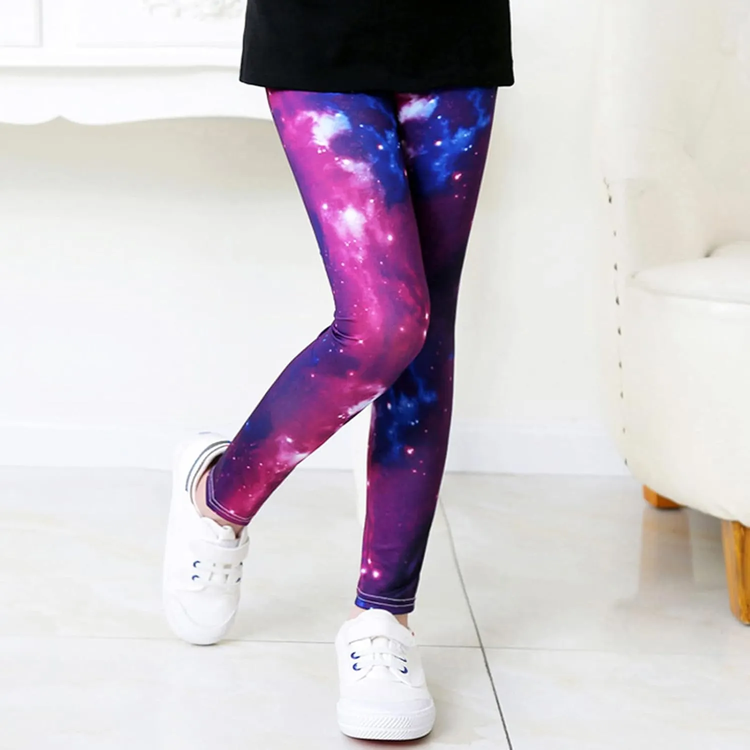 Girls' Leggings Kids High Waist Stretch Athletic Dance Yoga Pants Toddler Workout Active Leggings Fashion Streetwear