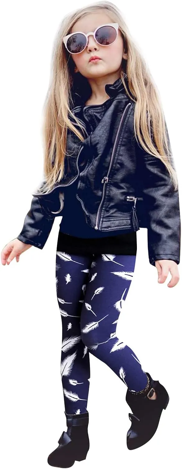Girls' Leggings Kids High Waist Stretch Athletic Dance Yoga Pants Toddler Workout Active Leggings Fashion Streetwear