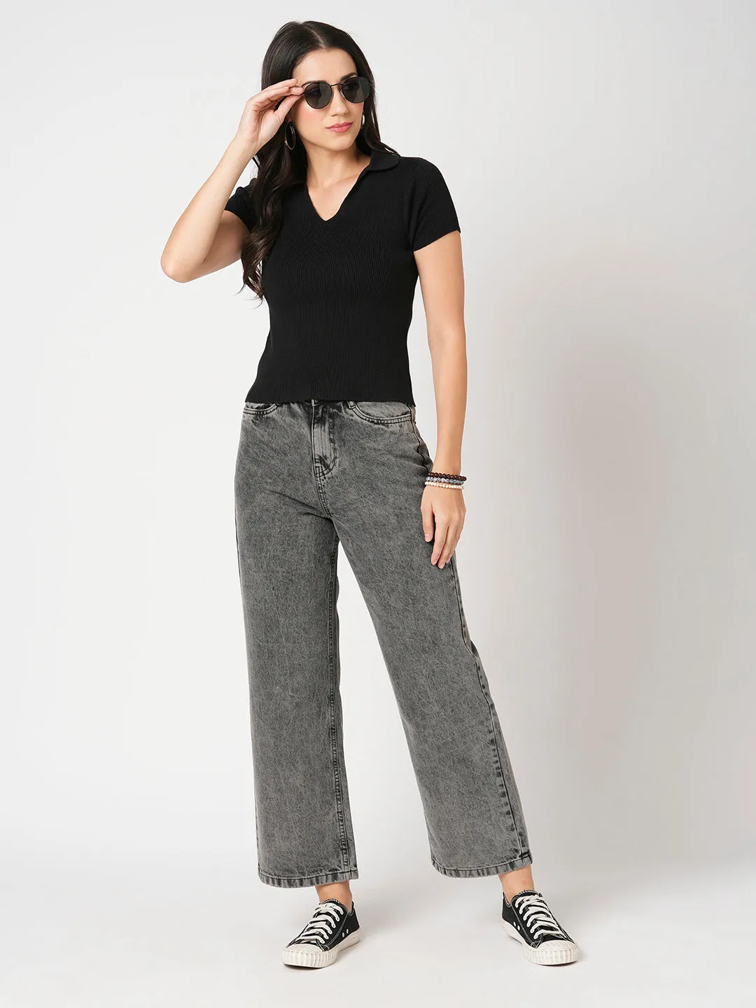 High Rise Baggy Fit Jeans