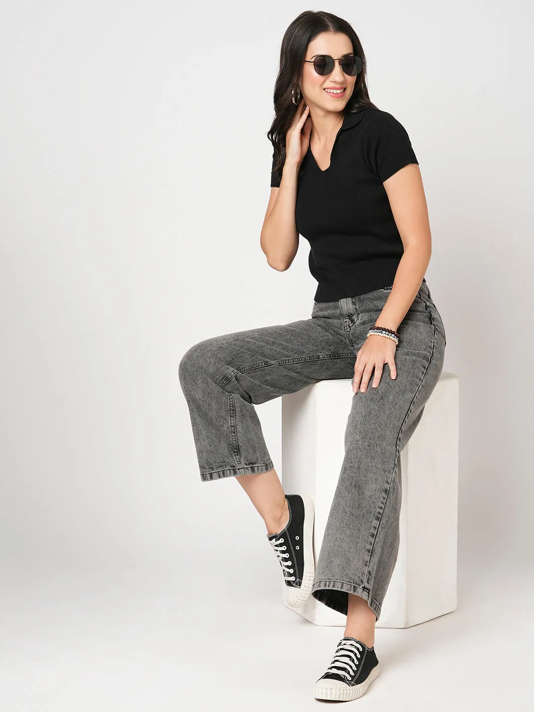 High Rise Baggy Fit Jeans