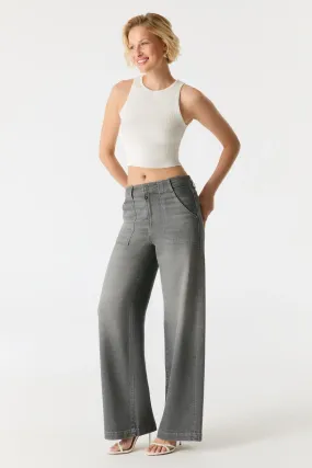 Lulu - High Waist Baggy Jeans - Grey Vintage