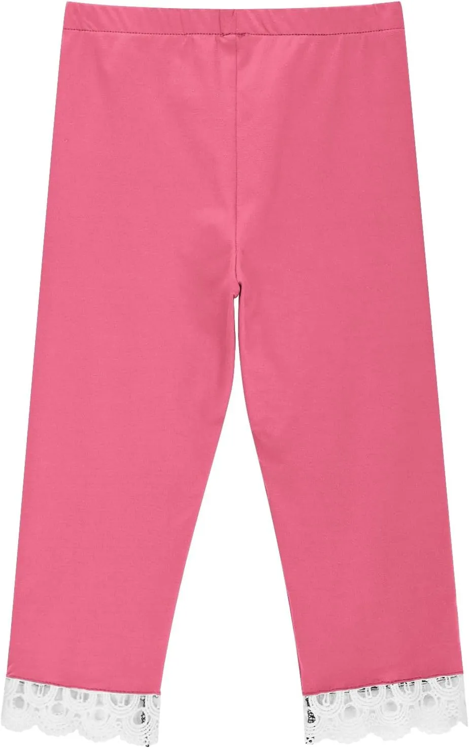 Moonker Toddler Girl Leggings Lace Trim Pants Elastic Waist Stretch Yoga Leggings Cute Summer Beach Athletic
