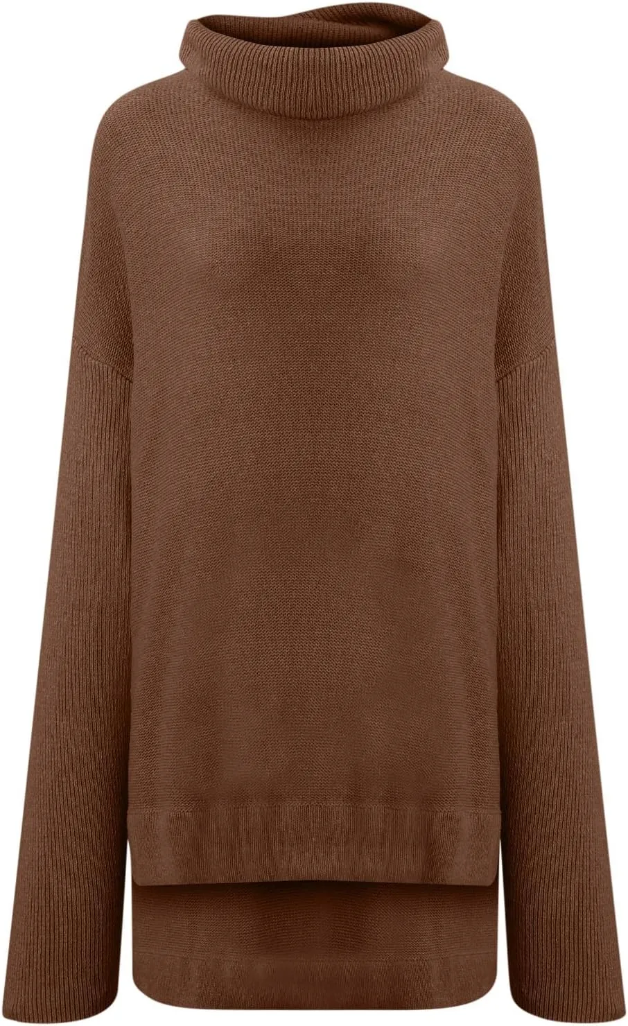 Oversized Batwing Sweaters for Women Trendy 2024 Winter Warm Turtleneck Pullovers Loose Soft Knitted Sweater Tops