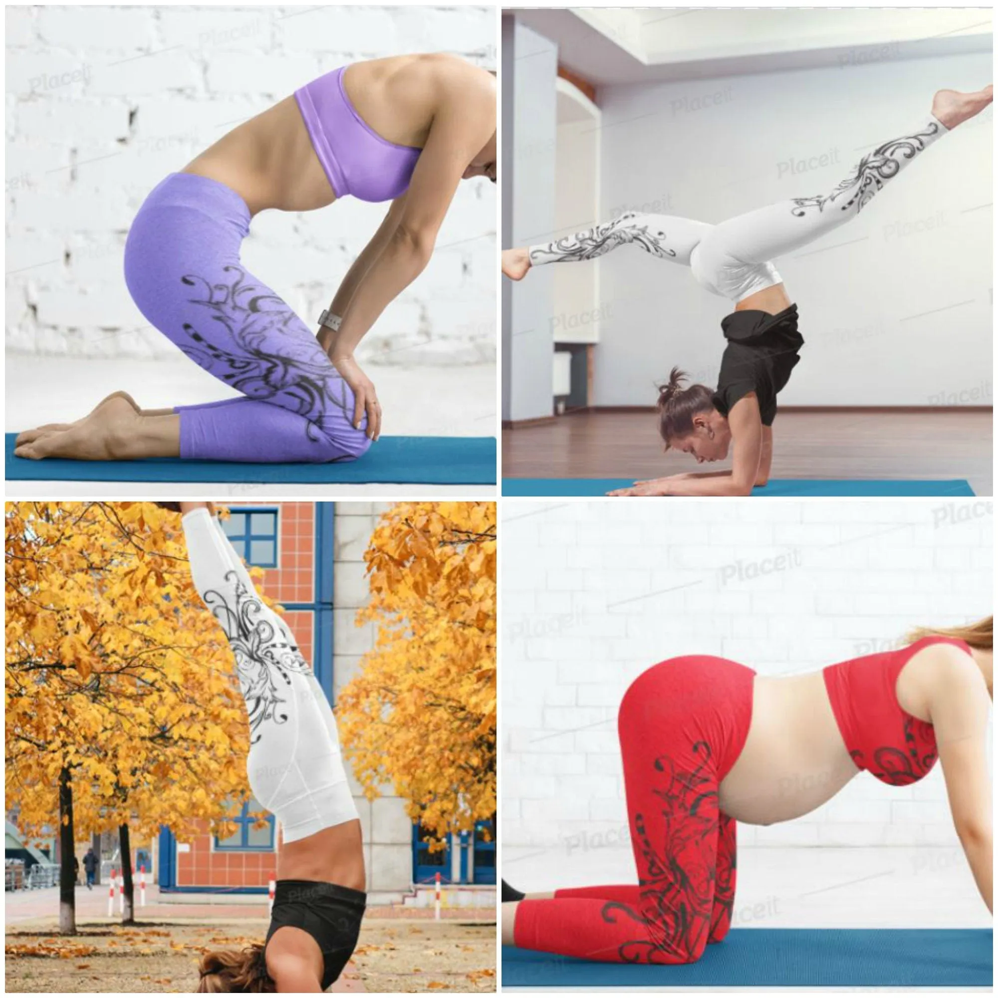 Stylish Trendy Motif Design Modern Printed Women&#39;s Cut & Sew Leggings in various sizes and  colors