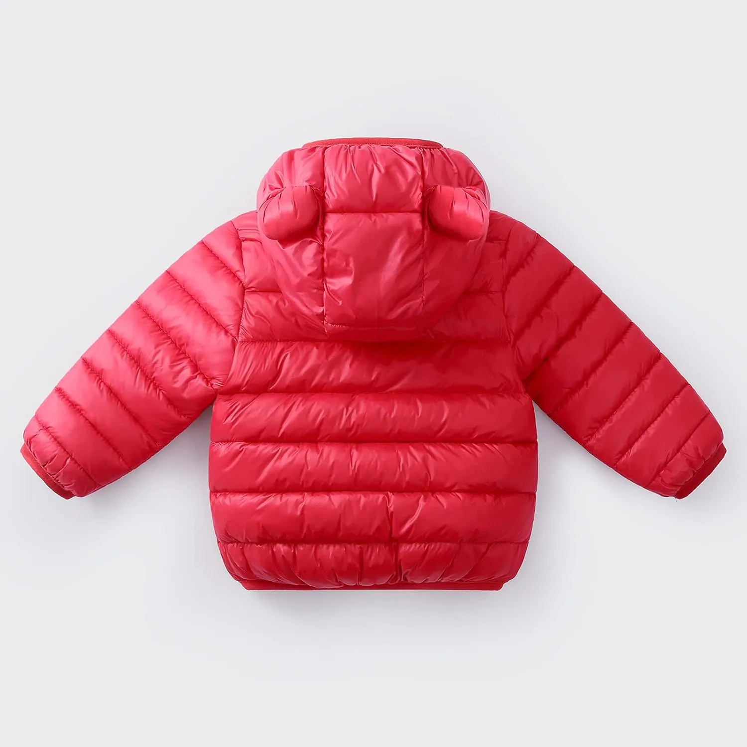 Winter Warm Down Coats for Kids Baby Boys Girls Light Puffer Padded Jacket Zipper Bear Ears Hoods Infant Outerwear
