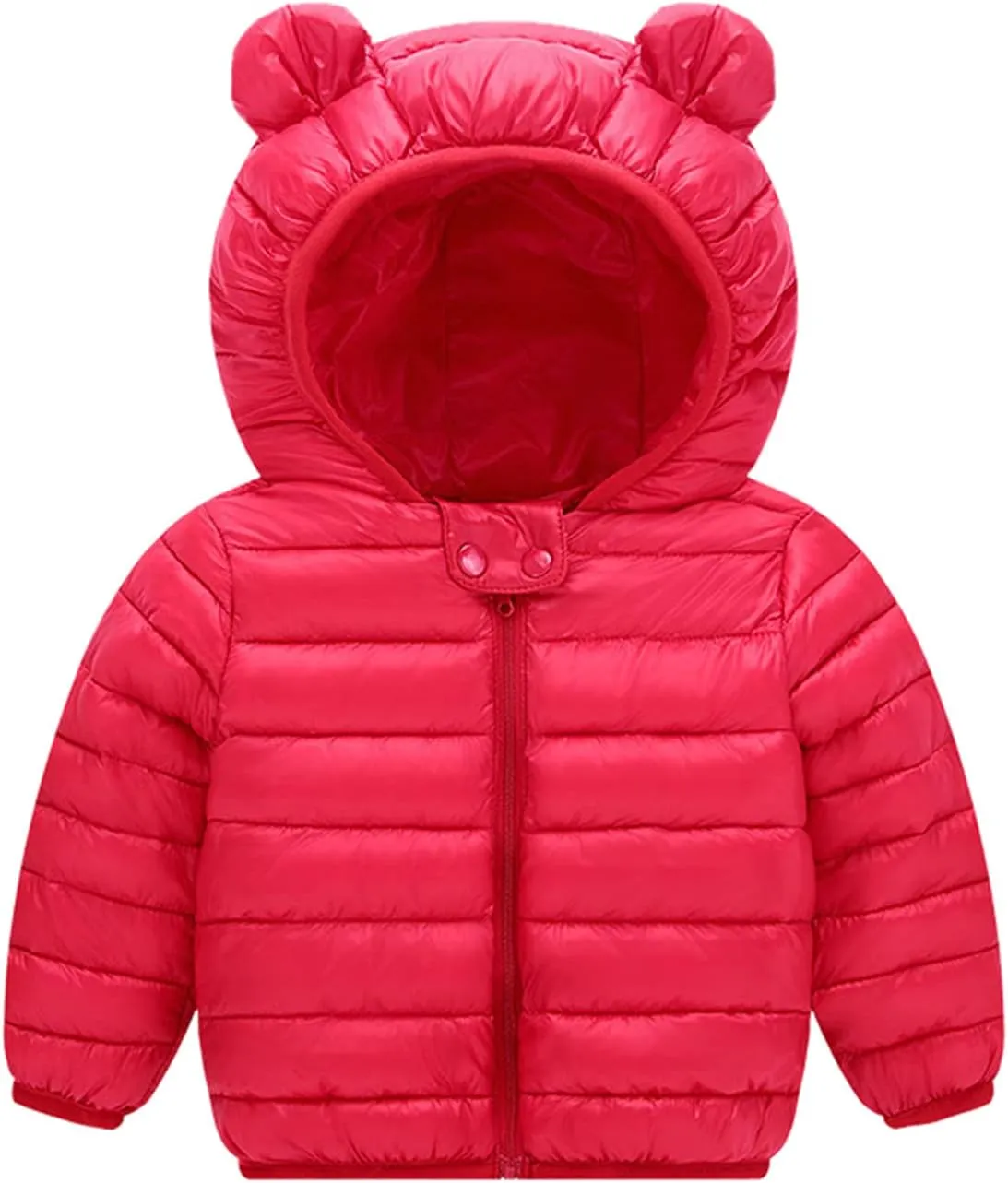 Winter Warm Down Coats for Kids Baby Boys Girls Light Puffer Padded Jacket Zipper Bear Ears Hoods Infant Outerwear