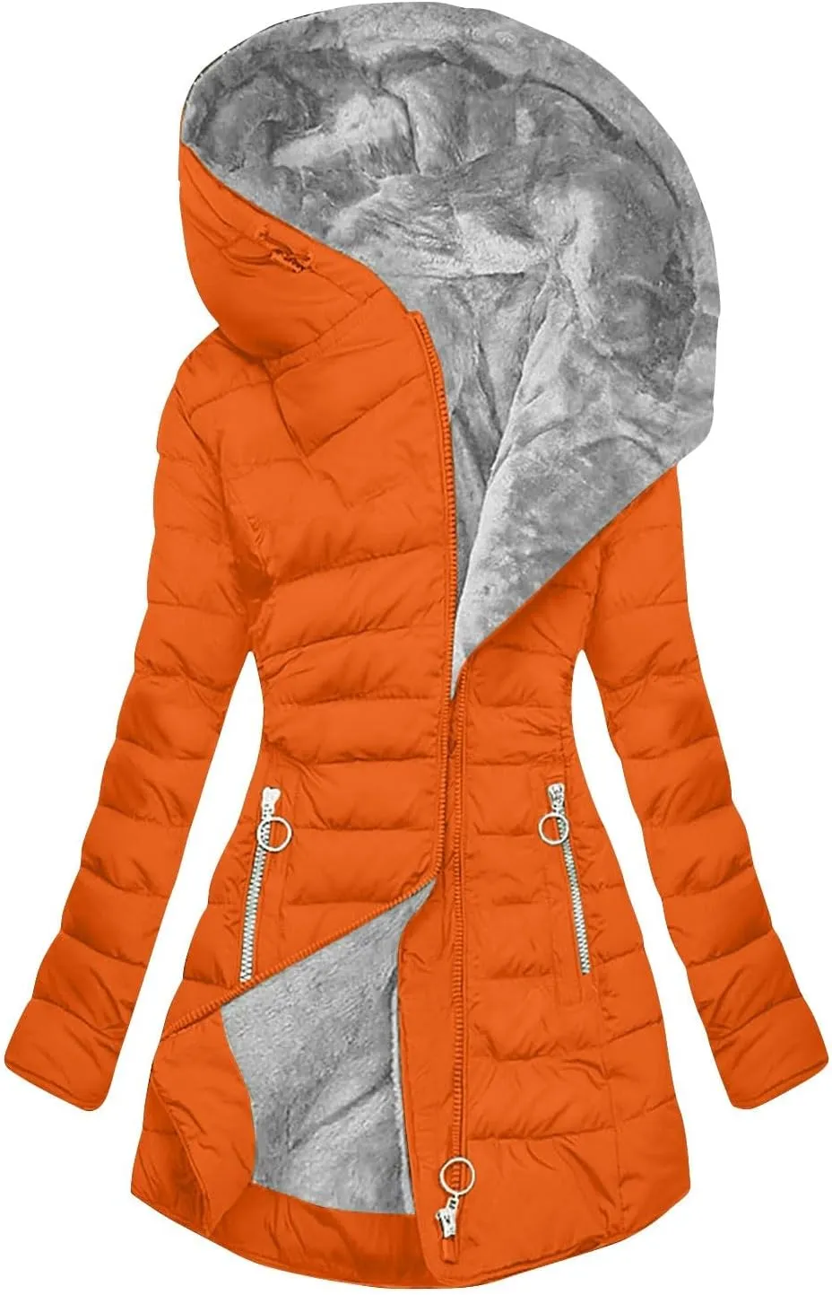 Womens Hooded Light Weight Down Jacket Thicker Coat Casual Women'S Coat Hooded Oversize Winter Coat Tops Women Coat