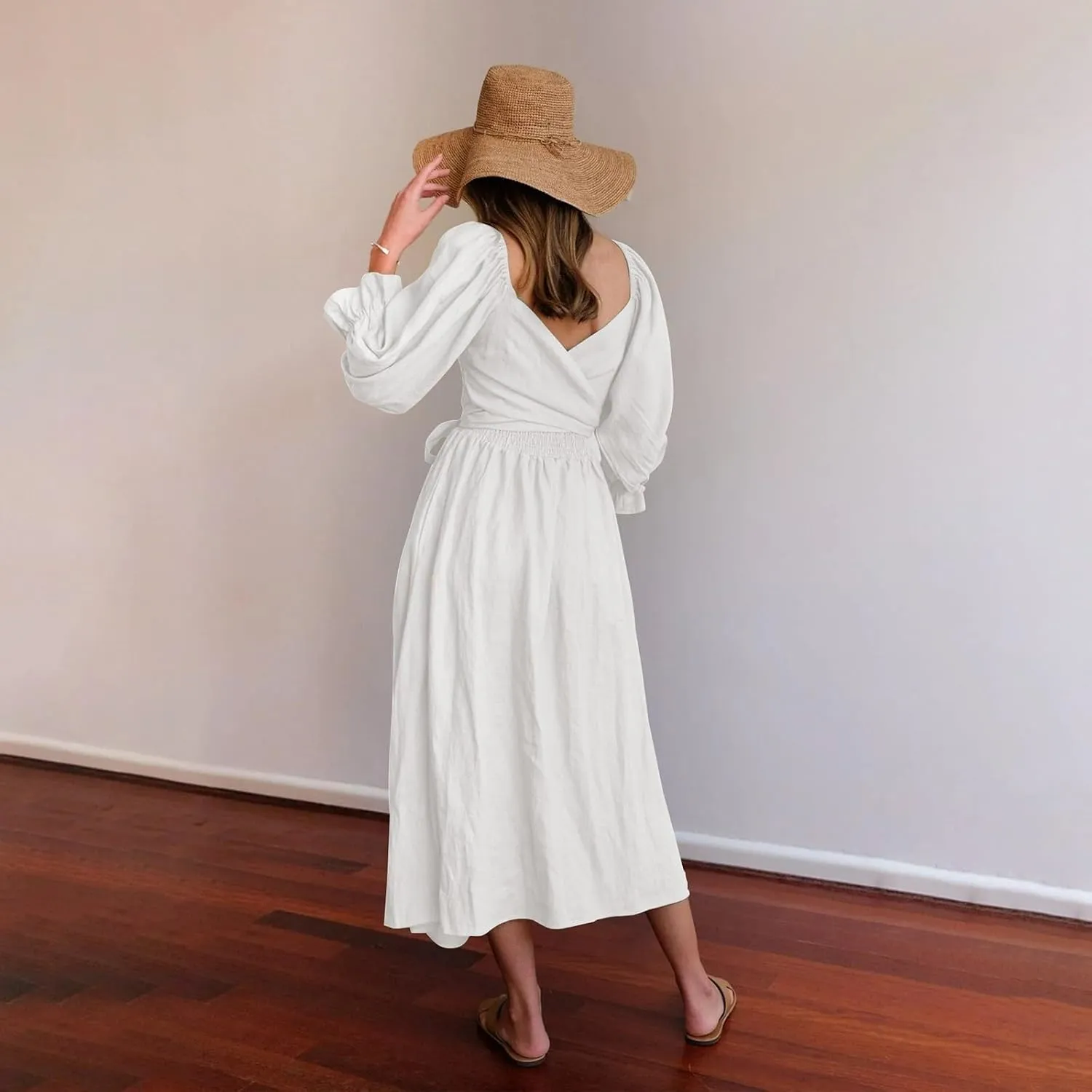 Womens Tie Rope Belt Ruffle Trim Sleeves Wear Fashion Elegant Dress Knit Sleeveless Dress Girls Knee Length
