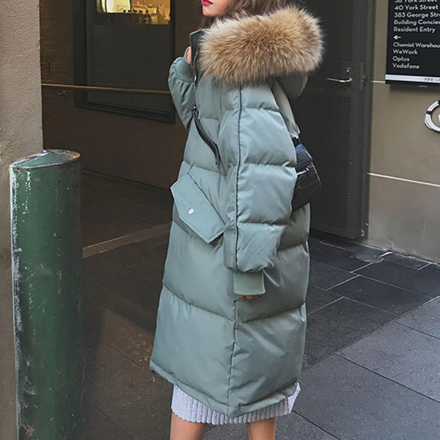 Women's Winter Padded Parka Puffer Jacket Thicken Quilted Down Coat Casual Light Faux Fur Warm Hooded Jacket