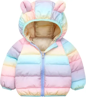 WUSENST Baby Boys Girls Winter Coats Hoods Light Puffer Down Jacket Outwear